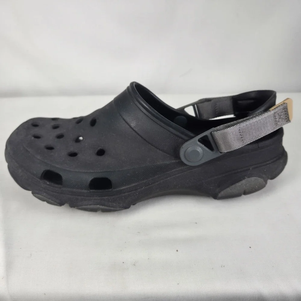 Crocs Classic All-Terrain Clogs Black Adjustable Strap Mens US Size 13